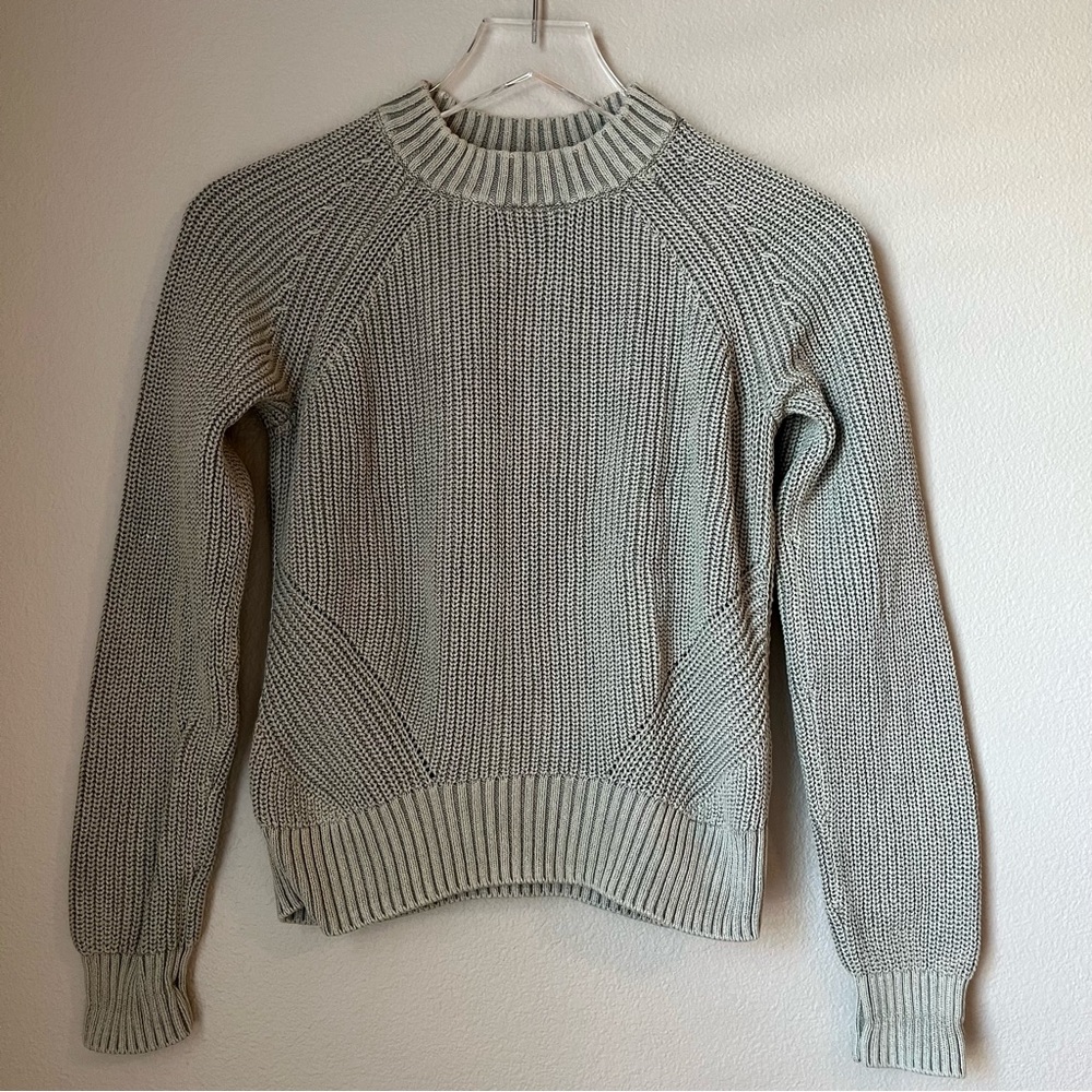 Faherty Gray Crew Neck Sweater
